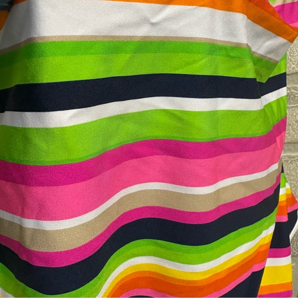 Trina Turk Striped Halter One Piece Swimsuit Size 6 Pink Multi - Picture 8 of 10